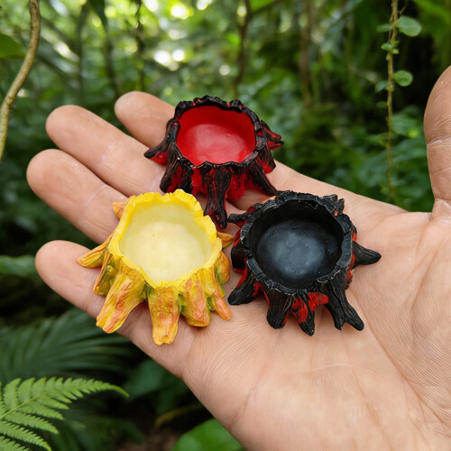 Cachettes de volcans à grains réalistes pour terrariums-Style2 1