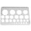 1mm36mm Circle Stencil Reusable Plastic Ruler for Drawing Templates 1 Piece Clear 4