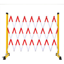 Traffic fence, construction fence, fiberglass reinforced plastic, insulated, mobile telescopic fence, road separation, portable (red, 1.2x2.5M)
