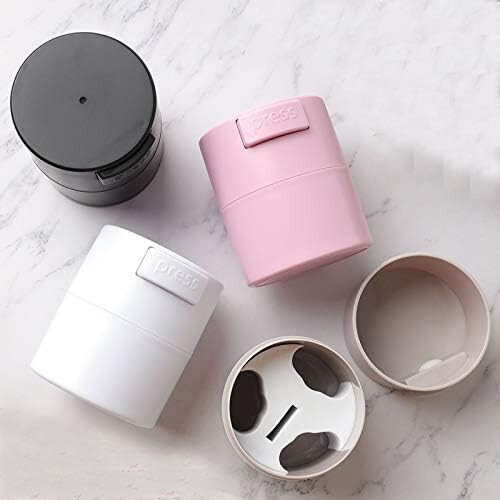 Eyelash Glue Storage Tank Adhesive Stand Activated Sealed Box 4 Cell Container Pink 2