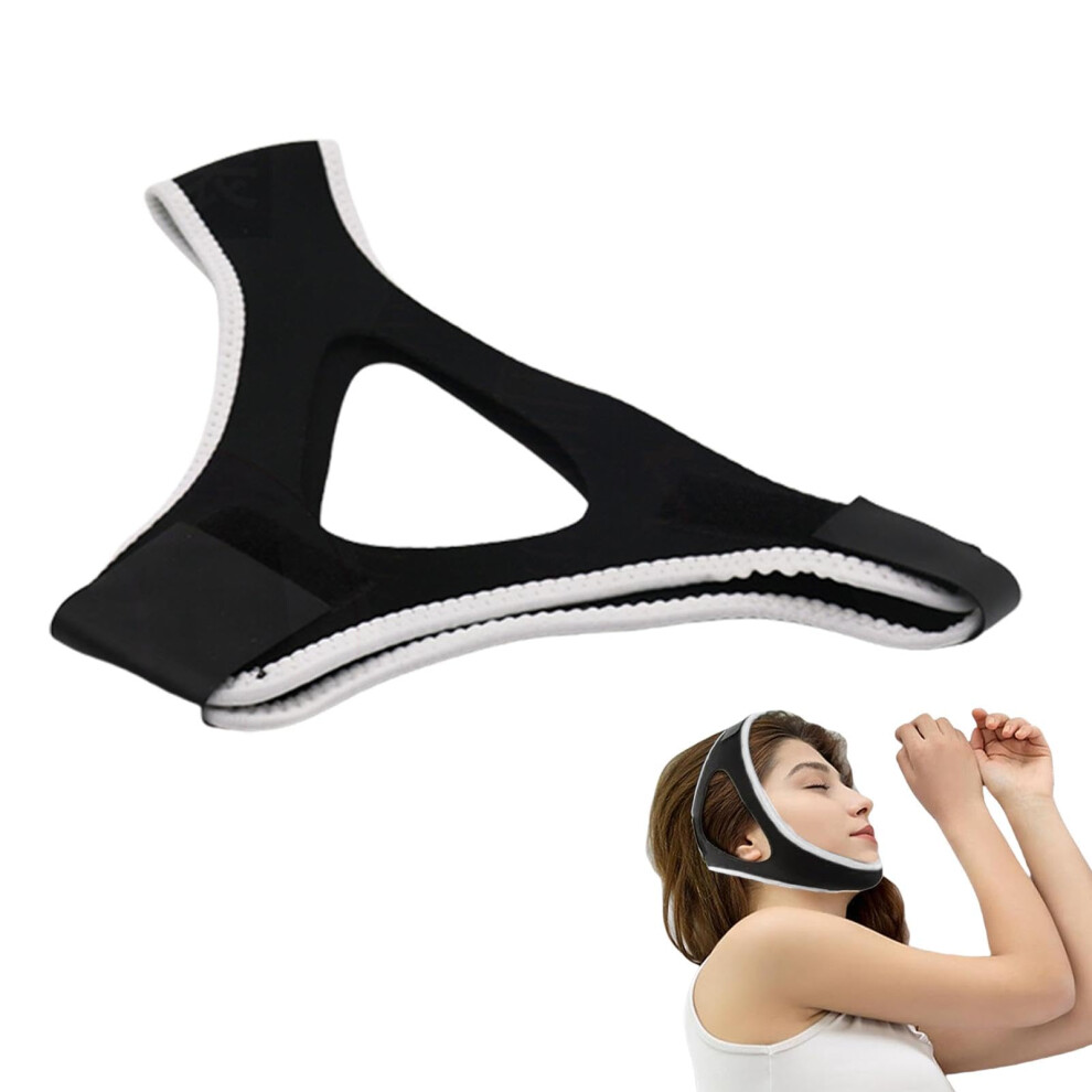 White Veralabs Airflow Jaw Strap Breathable Snoring Chin Strap Adjustable For Men And Women