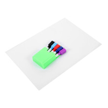 1 Set Magnetic Whiteboard for Refrigerator and Desk, Reusable Writing Board with Pen and Holder, Random Color for Notes and Organization
