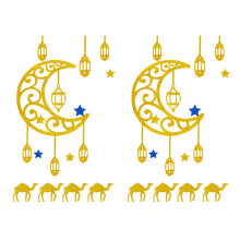 Nonwoven Fabric Window Sticker for Living Room-Ancient lamp