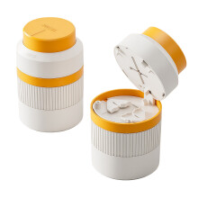 Miniature Pills Organiser and Tablet Divider Travel-Orange