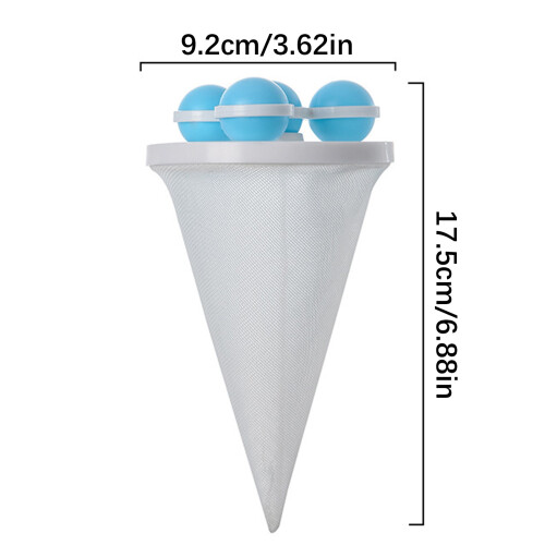 4PCS Hair Catcher Lint Remover for Laundry Preventing-Blue 2
