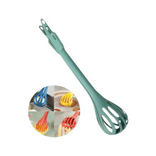 Safe ABS Multipurpose Eggs Beater Whisk and Food Tongs-Green