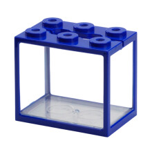 Modern Plastic Stackable Fish Tanks 6 Hole Design Betta-Blue