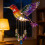 Rainbows Bird Shape Wind Chimes with Reflective Surfaces to 2