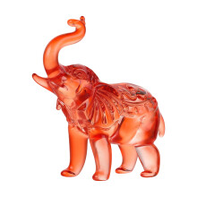 Schattig kristalglas olifant beeldje, verzamelcadeau voor-Rood