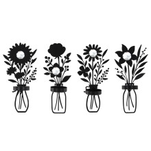 Wandkerzenhalter, Set mit 2 Kerzenleuchtern,-Schwarz