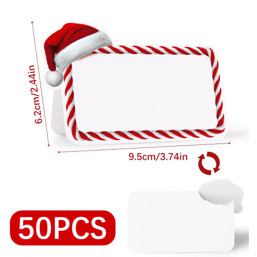 50er-Pack Tischkarten für Weihnachtsfeiern mit hübschen 2