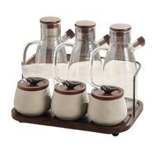 Distributeur d'huile de bois en-3 pots à huile et argile