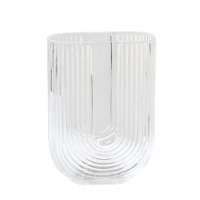 Art Deco Glassware: Vintage Cocktail Glasses With Modern U-shaped Creative Vase, Elegant Barware Gift For Cocktail Lovers, Hand Blown Unique Design,