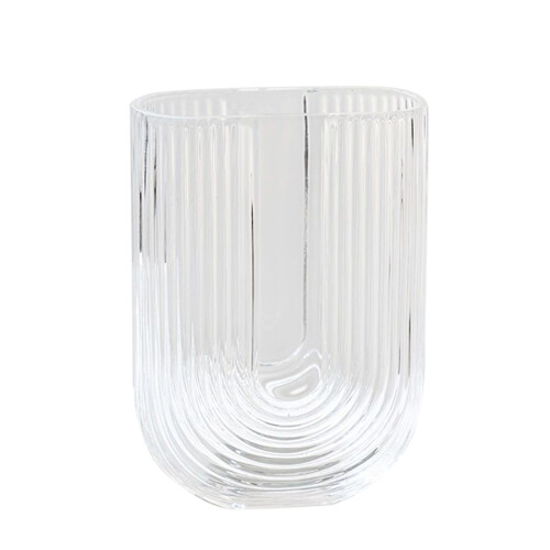 Ποτήρια Art Deco: Vintage ποτήρια κοκτέιλ με μοντέρνο δημιουργικό βάζο σε σχήμα U, κομψό