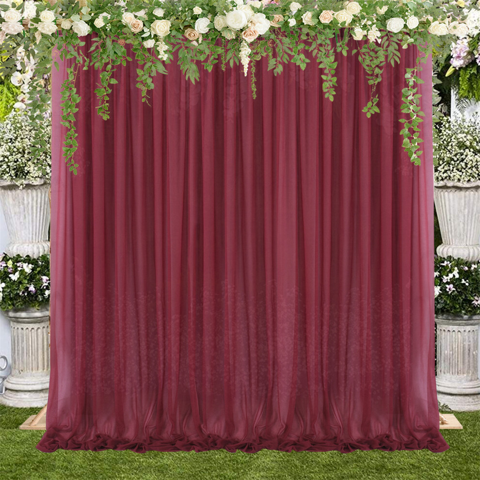Backdrop Beauties: Sheer Chiffon Wedding Photo Booth Backdrop For Enduring Memories White 9074015279448
