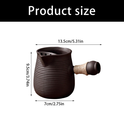 Ceramic Teapot with Side Handle Teas Warmer Kettle for Family 2