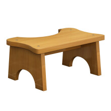 Ergonomic Squatting Stool for Improved Toilet Routine, Portable Bamboo Potty Stool with Non-Slip Surface, Natural Wood Toilet Stool for Healthier