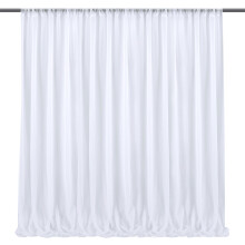 White Backdrop Beauties: Sheer Chiffon Wedding Photo Booth Backdrop for Enduring Memories
