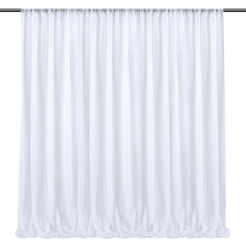 Backdrop Beauties: Sheer Chiffon Wedding Photo Booth Backdrop For Enduring Memories White 9148971268164
