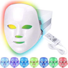 Soin de luxe pour la peau, masque facial LED réutilisable et résistant aux rayures pour la luminothérapie, appareil facial sans temps d'arrêt