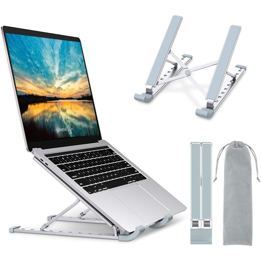 Ergonomic Laptop Stand, Aluminum Alloy Adjustable Holder For 10-15.6Â Devices, Exquisite Workmanship, Ventilation Heat Dissipation, Portable Design 9048212540830