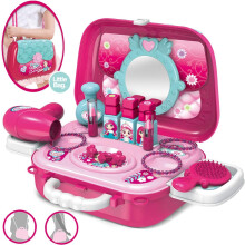 Premier sac à main de princesse, coffret de maquillage de qualité pour filles, sac à dos portable en forme de poussin avec 22 accessoires de mode,