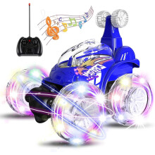 Twist Master, wytrzymały samochód zdalnie sterowany z obrotem o 360, fajne światła LED, akumulator, system sterowania 2,4 GHz, idealny do