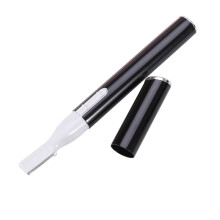 Aparador de pelos faciais com altura ajustável e lâmina arredondada para sobrancelhas, ideal para um barbear preciso e sem dor.