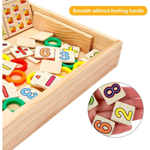 Ξύλινα παιχνίδια Montessori για πνευματικές μαθηματικές πράξεις, εκπαιδευτικά δώρα 2