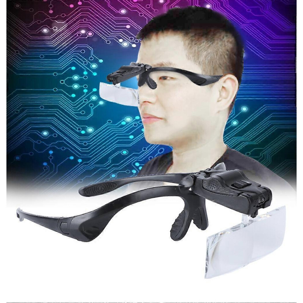 Kikidex Light (As Show, One Size) Headset Magnifying Glass With Led
