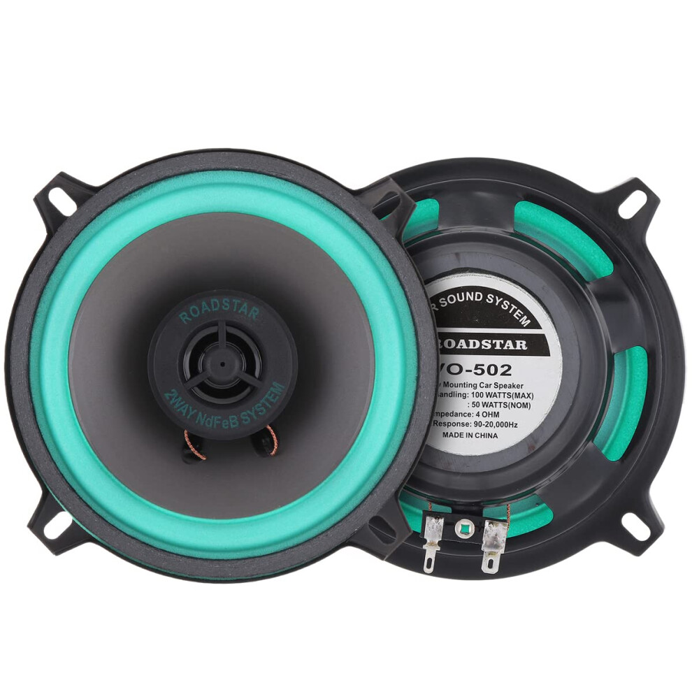 Car Speakers 2Piece 5Inch 100W Coaxial Car Hifi Loudspeaker For Vehicle Door Audio Fullrange Stereo 9426802324921