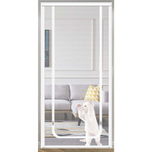 Cat Grid Balcony Door 90x210cm, Cat Screen Net, Pets Screen Door, Tilt Window Protection (70x200cm White)