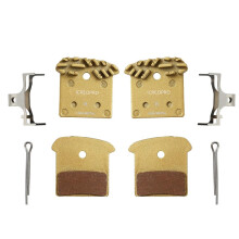 Disc Brake Pads With Cooling Fin 2 Pairs For Shimano XTR Deore XT SLX Deore Alfine Metal Bicycle Brake Pads