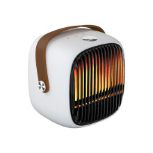 Portable Electric Space Heater, PTC Ceramic Heating For Fast Warming, Energy Efficient Heater With Safety Protection For Quiet Indoor Use (Retro