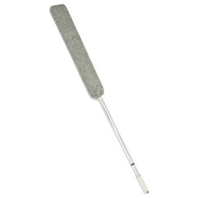 Cleaning Companion, Bendable Under Appliance Duster with Washable Cloths, Extendable Microfiber Tool for Sofa Bed Furniture Gaps - Wet or Dry Grey