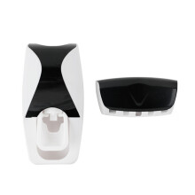 Dust-Proof Toothpaste Dispenser, Automatic Toothpaste Squeezer Combines Vacuum Technology For Hands-Free Dispensing, Wall-Mounted Toothbrush Holder fo