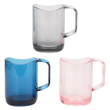 Bathroom Drinking Cup, PS Material Toothbrush Holder with Handle, Nordic Style Toothbrush Cup for Easy Water Drainage, 3Pcs Exquisite Workmanship Bath
