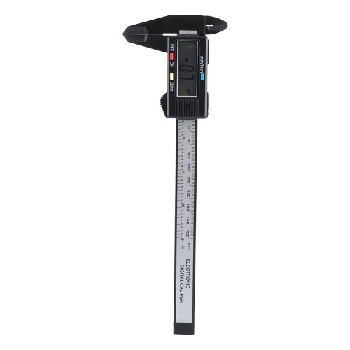 Paquímetro digital versátil, fibra plástica de alta qualidade, faixa de medição de 0 a 150 mm (0 a 6 polegadas), conversão de polegadas para 1