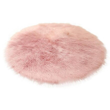 Machine Washable Rug, Super Soft And Shaggy, Winter Faux Fur Plush And Soft Non-slip Backing Suitable For Chairs Armchair Sofa Bed Rug (Pink)