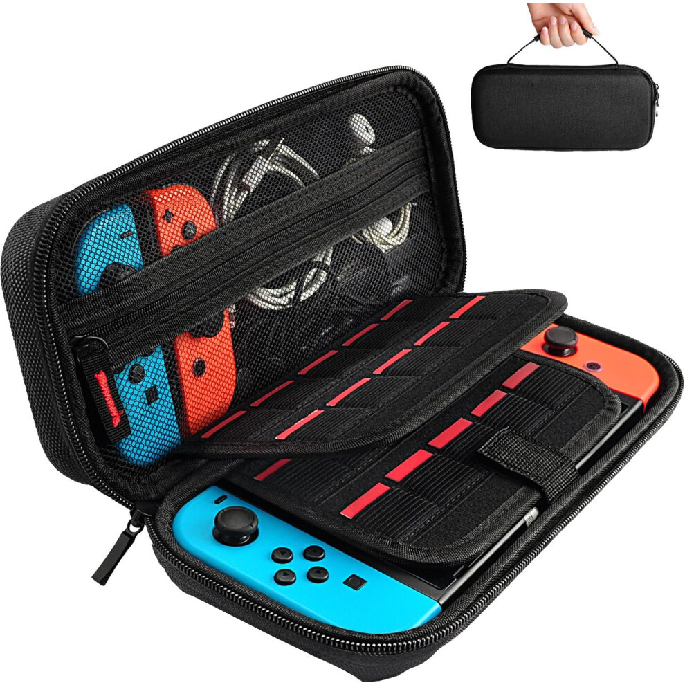 Nintendo Switch Travel Companion, Durable Hard Shell Case With Enhanced Game Card Storage, Ensuring Safe Journeys For Your Console 9004841601335