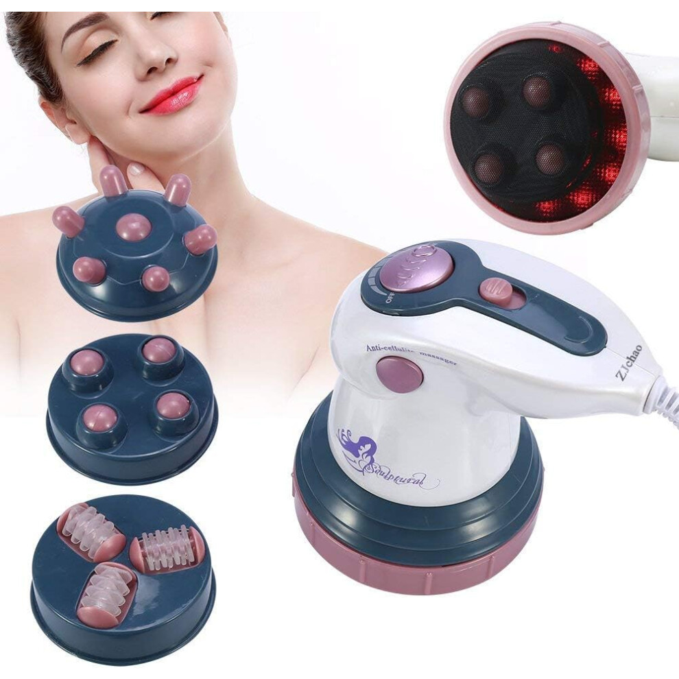 Four Heads Skin Tightening Machine, Cordless Body Sculptor For Effective Weight Loss And Muscle Relief, 5-in-1 Multifunctional Massager With Elegant