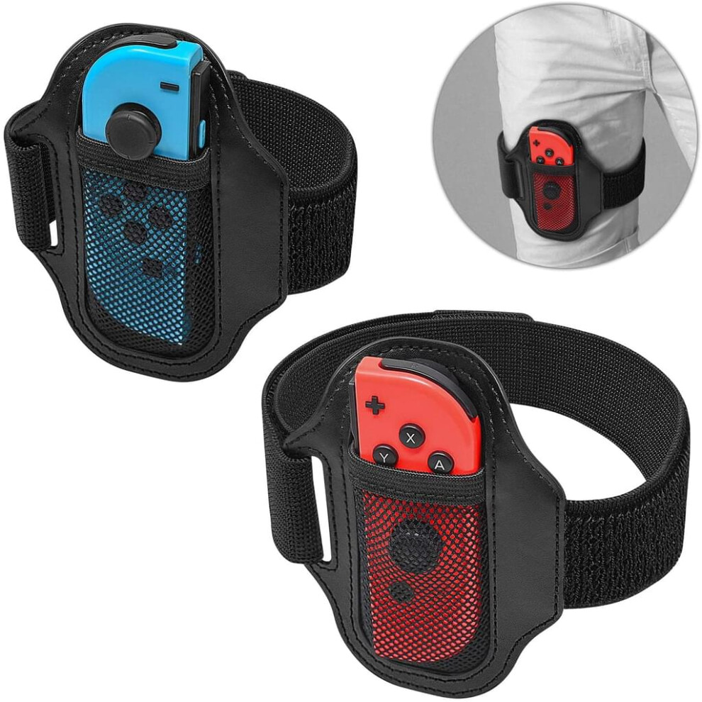 Ringfitadventure Breathablematerial: 2 Pack Adjustable Elastic Legstraps For Nintendoswitch, Ensuring Comfortableprotection During Intense Gaming 9405630125030