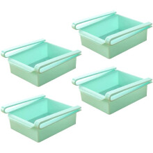 Facile da pulire, ripiano scorrevole per congelatore con rivestimento in silicone alimentare, organizer salvaspazio per frigorifero, perfetto per