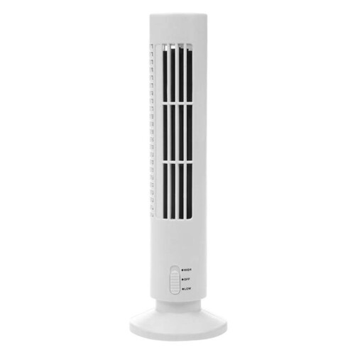Tower Fan Remote Control Oscillating Column Style 3Stage Wind Mode White