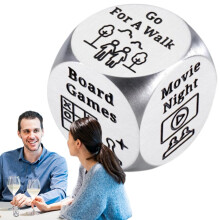 Stainless steel decision dice, creative dice Date Night Dice Game Couples JC264