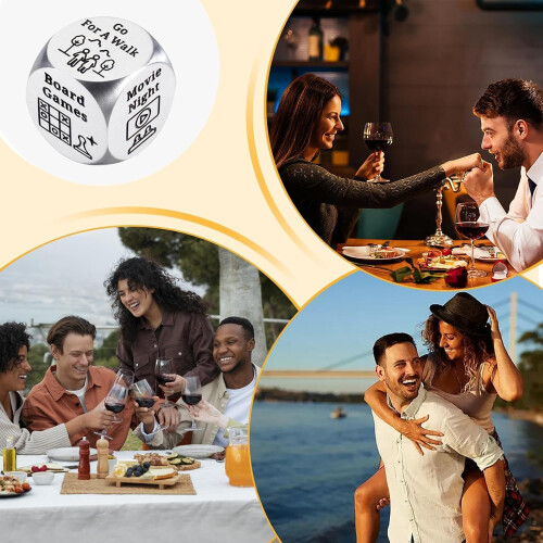 Stainless steel decision dice, creative dice  Date Night Dice Game Couples JC264 2