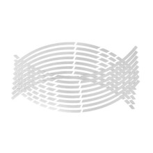 Motorcycle Sticker 1 Set Car Styling Strips Reflective Rim Tape 17/18 Inch Silver For Motocross Bike Wheel Decals