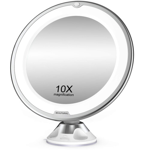 Καθρέφτης μεγέθυνσης Elegant10X, Ισχυρή αναρρόφηση για στιβαρή τοποθέτηση,