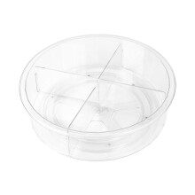Kitchen Pantry Organizer, Clear Lazy Susan With Removable Compartments And Smooth-Gliding Mechanism For Hassle-Free Use