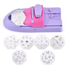 Umfangreiche Schablonenauswahl für Nageldesign in Salonqualität, einfaches DIY-Nageldesign-Set mit Edelstahlschablonen und präziser